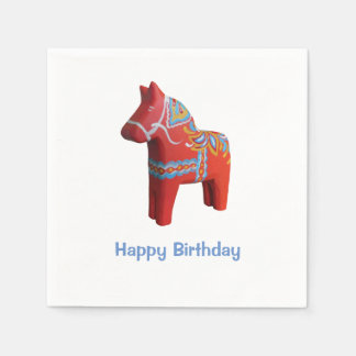 Serviette En Papier Dala Horse Anniversaire Papier Napkins