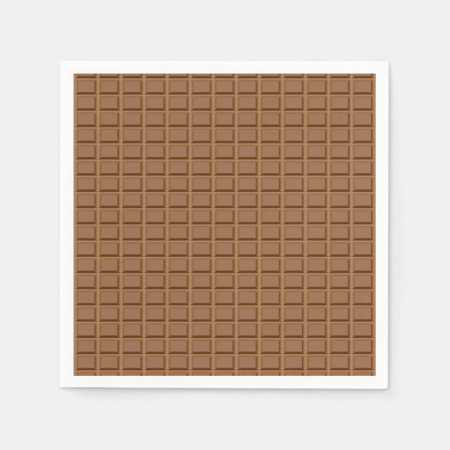 Serviette En Papier dalle de chocolat Brown à motif (Devant)