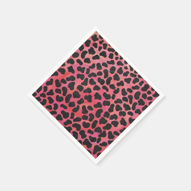 Serviette En Papier DalmatiDalmatien noir et rouge (Coin)