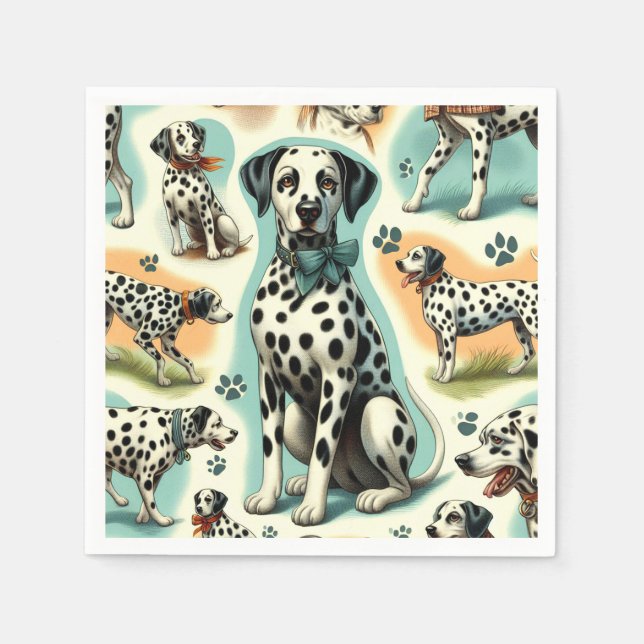 Serviette En Papier Dalmatie mignonne (Devant)