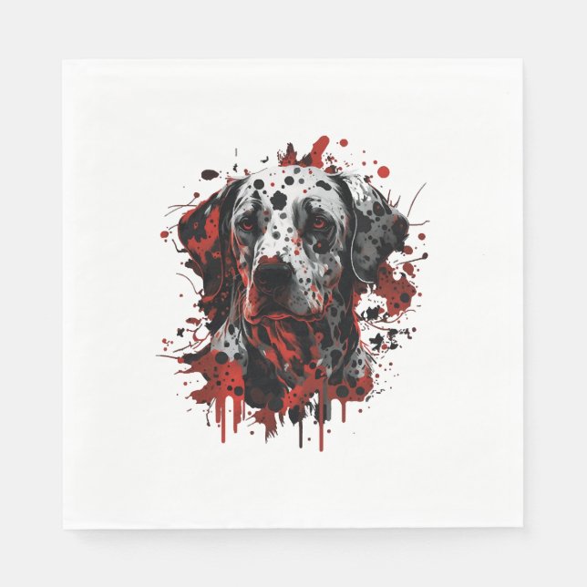 Serviette En Papier Dalmatien (Devant)