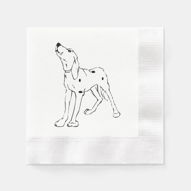 Serviette En Papier Dalmatien (Devant)