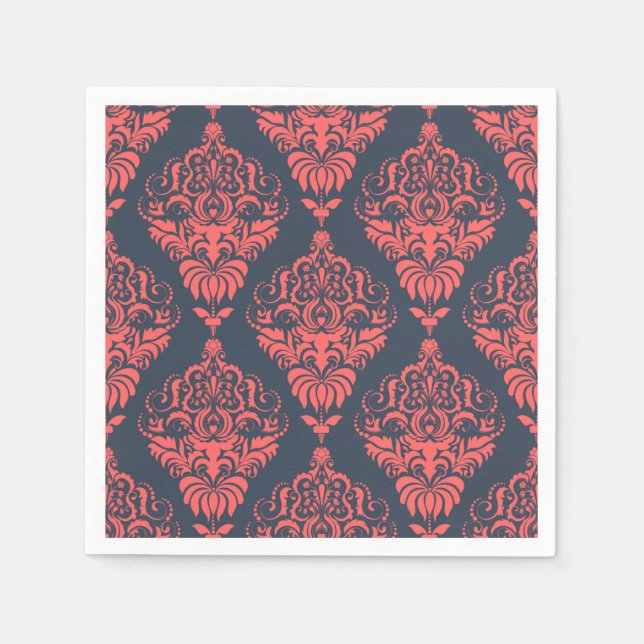 Serviette En Papier Damas (Devant)