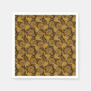 Serviette En Papier Damassé floral paisley motif ethnique orienté