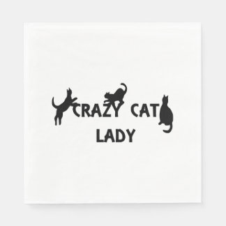 Serviette En Papier Dame du Crazy Cat