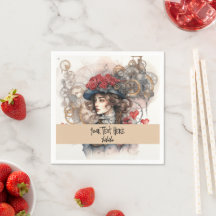 Dame en rouge baiser de la Saint-Valentin steampun