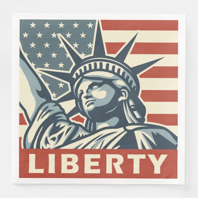 Serviette En Papier Dame Liberté (Devant)