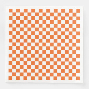 Serviette En Papier Damier orange