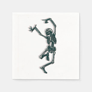 Serviette En Papier Dancing Skeleton