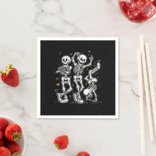 Serviette En Papier Dancing Skeletons Dance Challenge Halloween