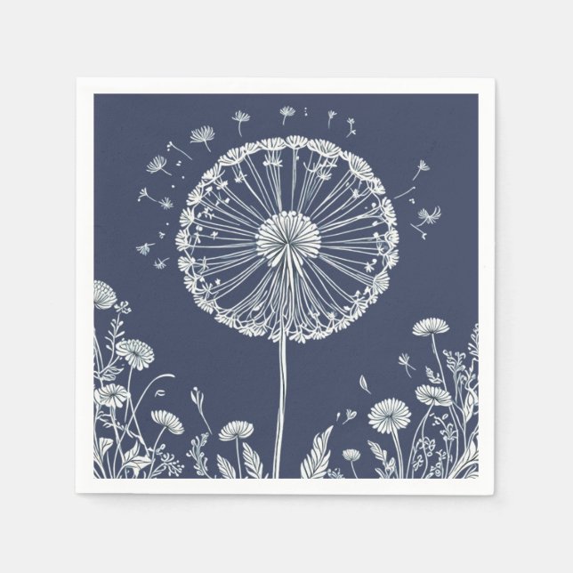 Serviette En Papier Dandelion (Devant)