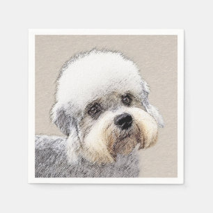 Serviette En Papier Dandie Dinmont Terrier Peinture Chien Art original