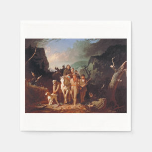 Serviette En Papier Daniel Boone escorte les colons