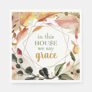 Serviette En Papier Dans Cette Assemblée, Nous Disons Grace Autumn Wat