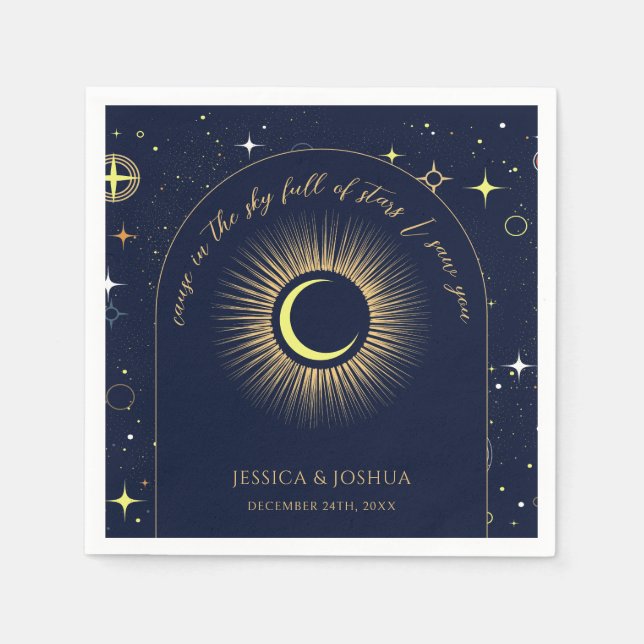 Serviette En Papier Dans le ciel plein d'étoiles je vous ai vu la Mari (Devant)