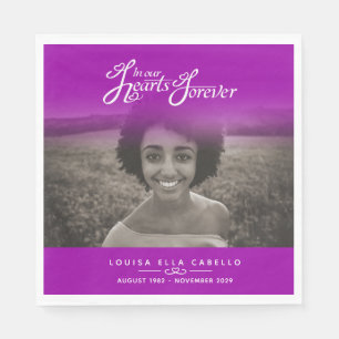 Serviette En Papier Dans nos coeurs éternellement photo serviettes vio