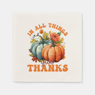 Serviette En Papier Dans toutes les choses donner Merci Citrouille