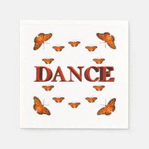Serviette En Papier Danse avec des papillons design
