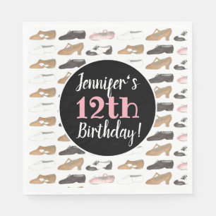 Serviette En Papier Danse Chaussures Ballet Tap Jazz Lyrique Anniversa