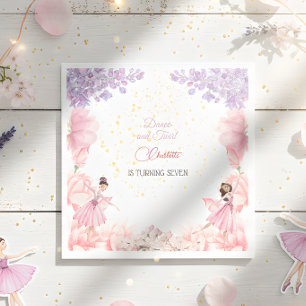Serviette En Papier Danse et ballerine tourbillon anniversaire
