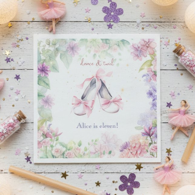 Serviette En Papier danse et twirl ballerina anniversaire (Créateur téléchargé)