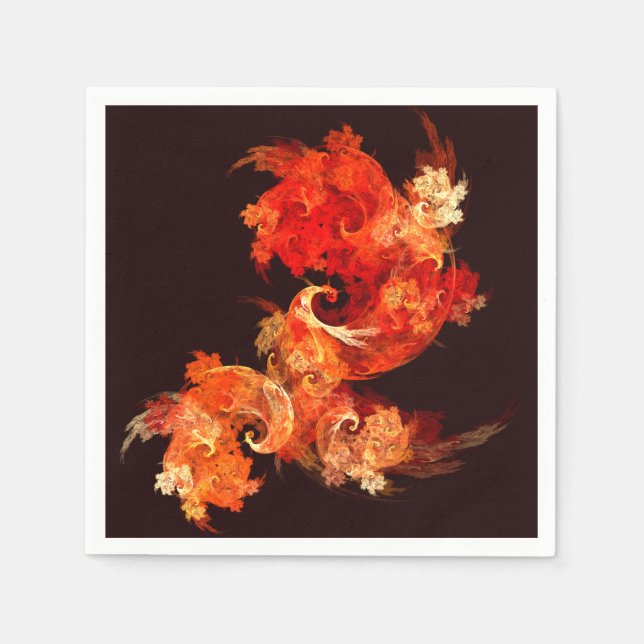 Serviette En Papier Danse Feux d'artifice Art Abstrait (Devant)