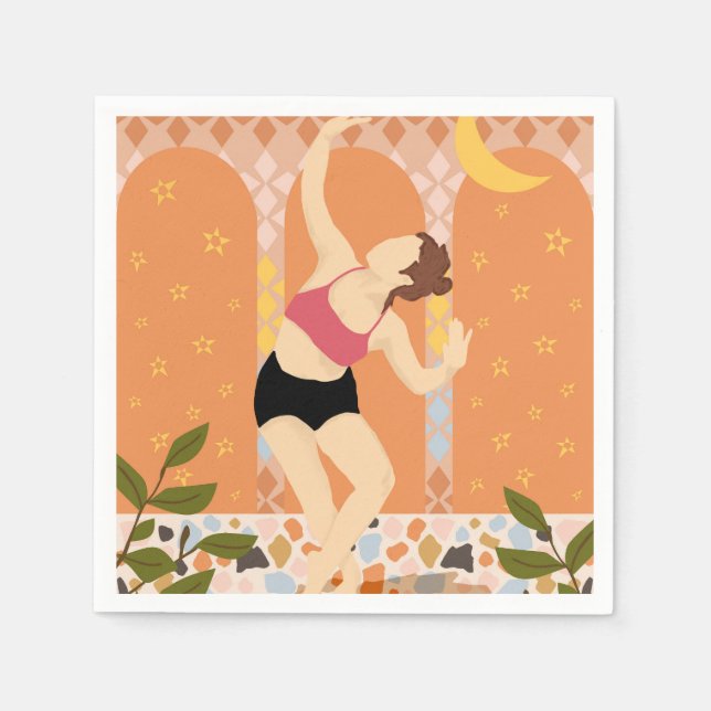 Serviette En Papier Danse Lune (Devant)