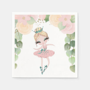 SERVIETTE EN PAPIER DANSE & TWIRL  ANNIVERSAIRE DE LA BALLERINE   FLOR