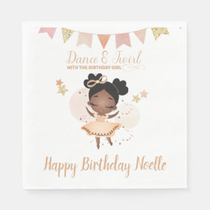 Serviette En Papier Danse & Twirl, Princesse Ballerina avec Bow Annive