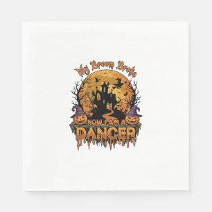Serviette En Papier Danseur à balai cassé Halloween maison hantée citr