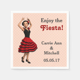 Serviette En Papier Danseur mignon de flamenco (personnalisé)