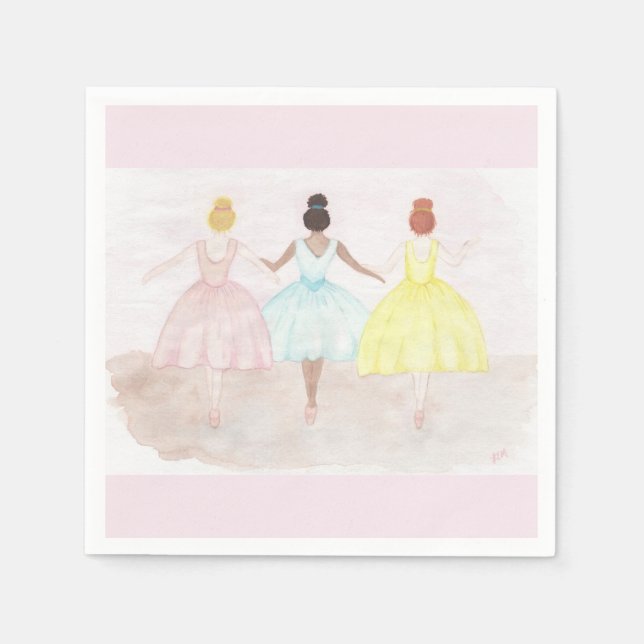 Serviette En Papier Danseurs de ballet de pointe (Devant)