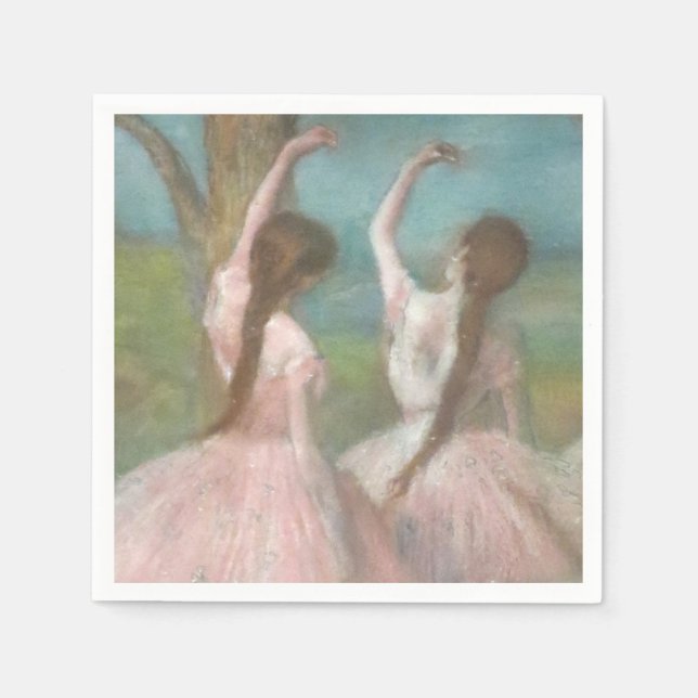 Serviette En Papier Danseurs en Pink Edgar Degas (Devant)