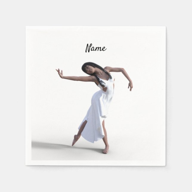 Serviette En Papier Danseuse blanche Thunder_Cove (Devant)