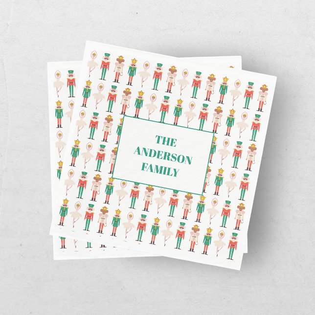 Serviette En Papier Danseuse de Casse-Noisette de Noël festive  (Créateur téléchargé)