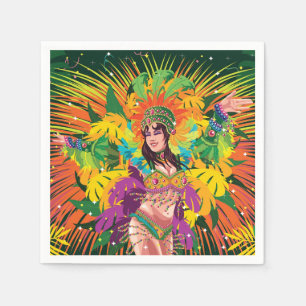 Serviette En Papier Danseuse du Carnaval de Rio