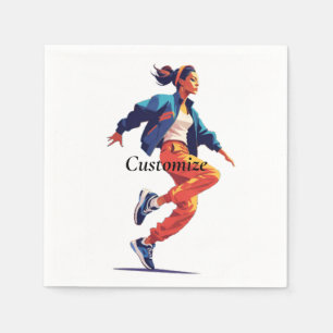 Serviette En Papier Danseuse Hip hop Thunder_Cove