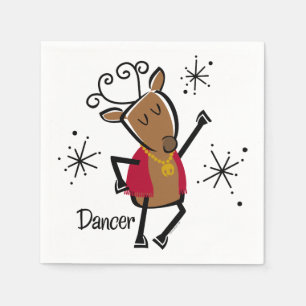 Serviette En Papier Danseuse Reindeer