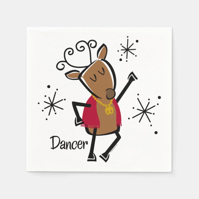 Serviette En Papier Danseuse Reindeer (Devant)