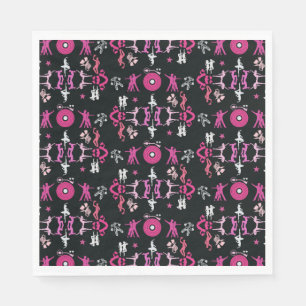 Serviette En Papier Danseuse rose Motif Décor Maison