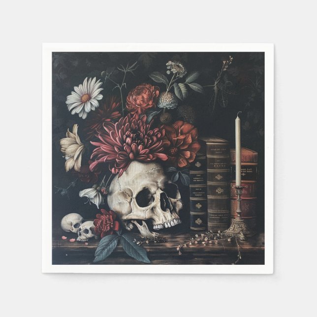 Serviette En Papier Dark Academia Napkin (Devant)