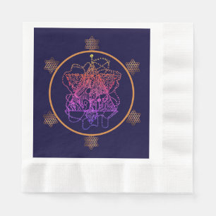 Serviette En Papier Dark Berry Arc-en-ciel Juive Star Passover