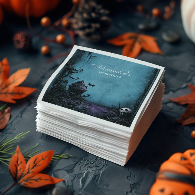 Serviette En Papier Darkly Elegant Éffrayant UN Anniversaire (Créateur téléchargé)