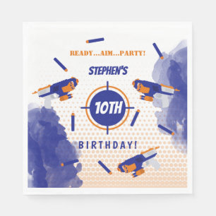 Serviette En Papier Dart Gun Bataille War Boys Anniversaire