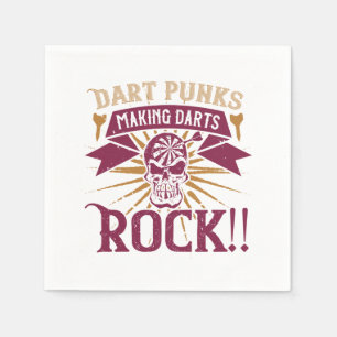 Serviette En Papier Darts - Dart Punks Fabriquant Darts Rock!