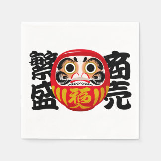 Serviette En Papier Daruma pour la réussite et la prospérité des entre
