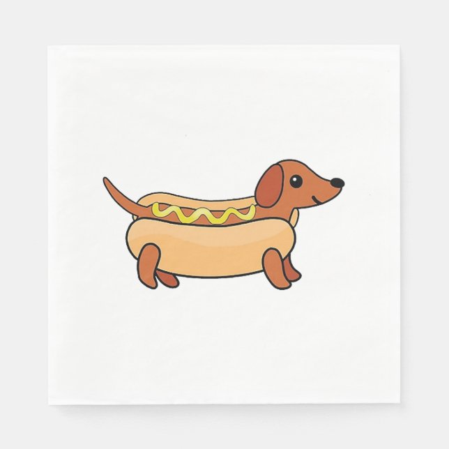 Serviette En Papier Daschund (Devant)