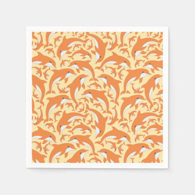 Serviette En Papier Dauphins mignons (Devant)