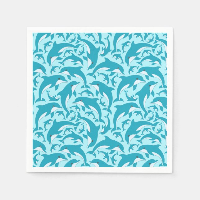 Serviette En Papier Dauphins mignons (Devant)