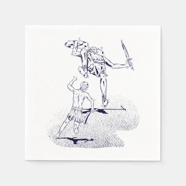Serviette En Papier David et Goliath (Devant)